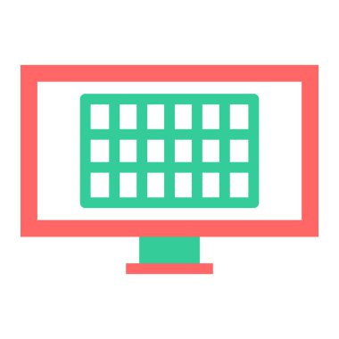 Klavye. Web simgesi basit illüstrasyon