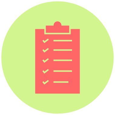 Kontrol listesi. Web simgesi basit illüstrasyon