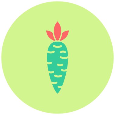 Havuç simgesinin vektör illüstrasyonu