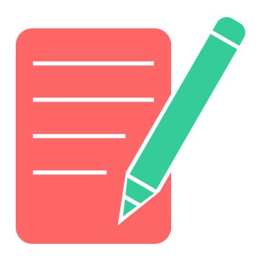 belge yaz. Web simgesi basit illüstrasyon