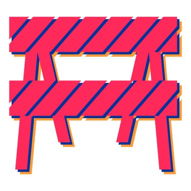 Kırmızı ve beyaz işaretinin vektör çizimi