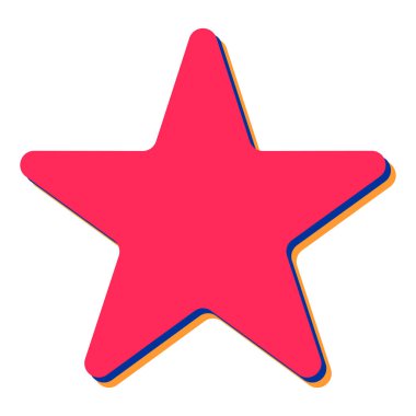 Yıldız simgesi. Web için yıldız vektör simgelerinin düz çizimi