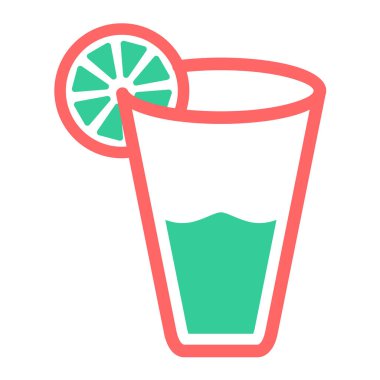 Kokteyl. Web simgesi basit illüstrasyon