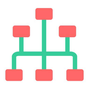 hiyerarşi. Web simgesi basit illüstrasyon