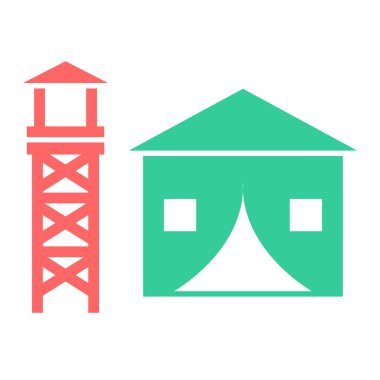 ev binası ikon vektör illüstrasyon tasarımı