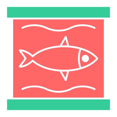 Balık. Web simgesi basit illüstrasyon