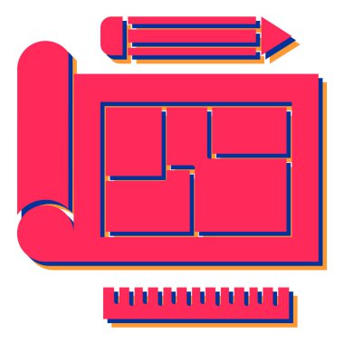 Şablon simgesinin vektör illüstrasyonu