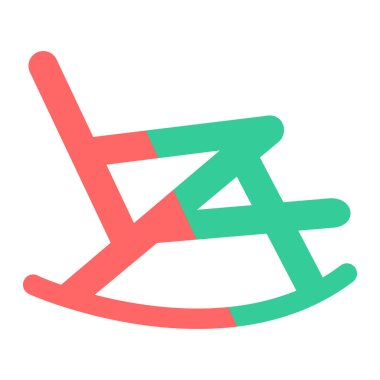 Sandalye. Web simgesi basit illüstrasyon