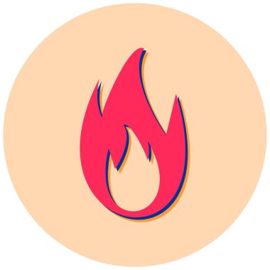 Ateş vektörü simgesini ateşle