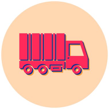 Kamyon. Web simgesi basit illüstrasyon