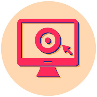 Bilgisayar. Web simgesi basit illüstrasyon