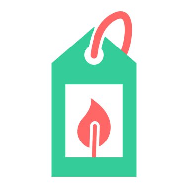 Alev etiketinin vektör illüstrasyonu