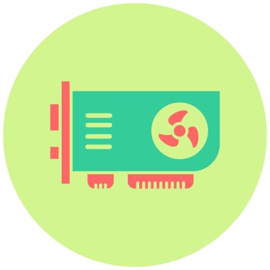 grafik kartı simge vektör çizim