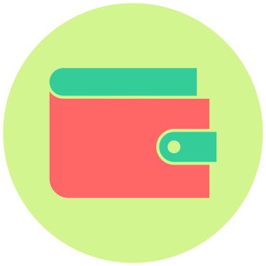 Cüzdan Düz Vektör Simgesi