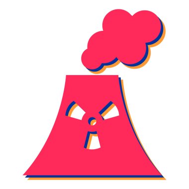 Bir nükleer güç simgesinin vektör çizimi