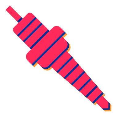 Kırmızı kurdelenin basit simgesi