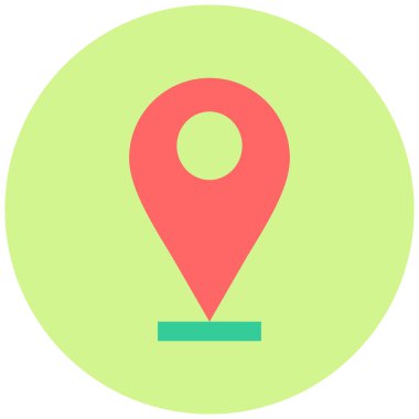 Harita iğnesi. Web simgesi basit illüstrasyon