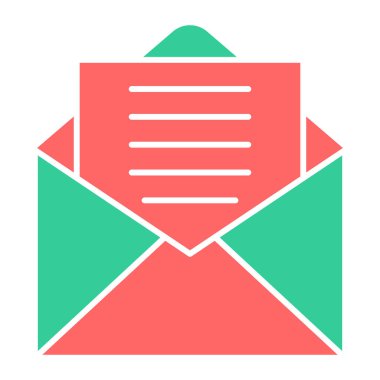 İleti simgesi vektör illüstrasyon tasarımı içeren zarf