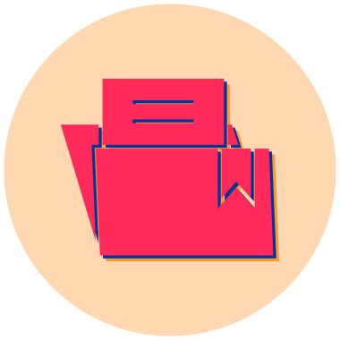 Belge. Web simgesi basit illüstrasyon