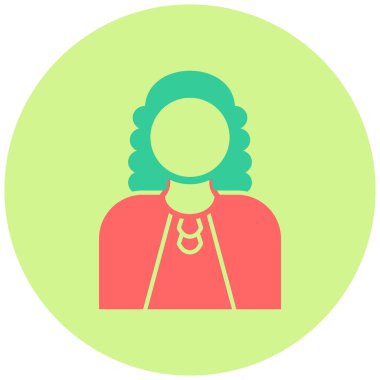 Yargıç simgesi, vektör illüstrasyonu