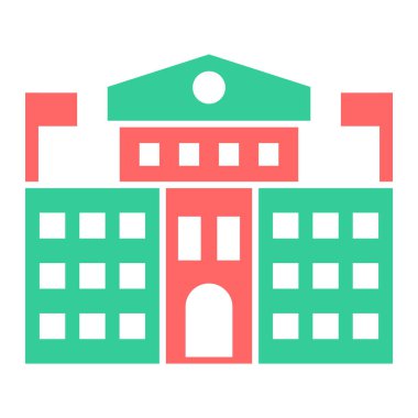 Bina. Web simgesi basit illüstrasyon