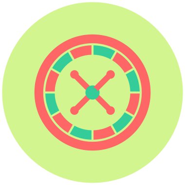 rulet simgesi vektör illüstrasyonu