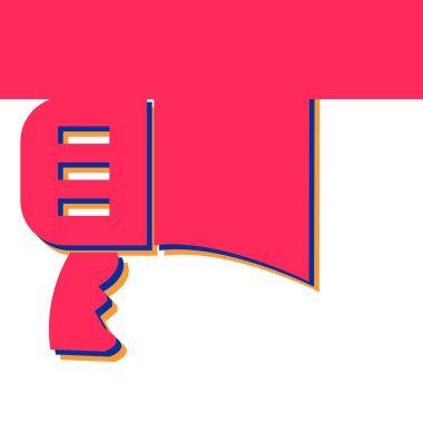 megafonun vektör illüstrasyonu 