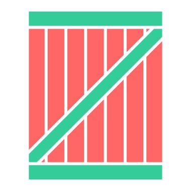 Çit. Web simgesi basit illüstrasyon