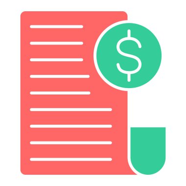 iş ve finans düz vektör simgesi.