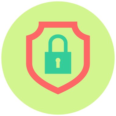 Güvenlik. Web simgesi basit illüstrasyon