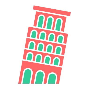 pisa kale simgesi, vektör illüstrasyonu