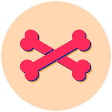 kemik düz vektör simgesi