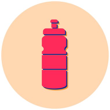 Su şişesi ikonu. Web tasarımı için bira karıştırıcı vektör simgelerinin basit çizimi