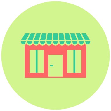 Marketten. Web simgesi basit illüstrasyon