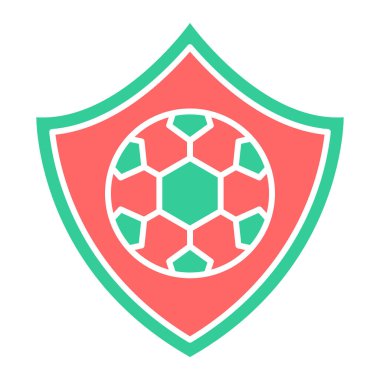 Top simgesi vektör çizimine sahip kalkan