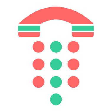 telefon düz simgesi, vektör illüstrasyonu