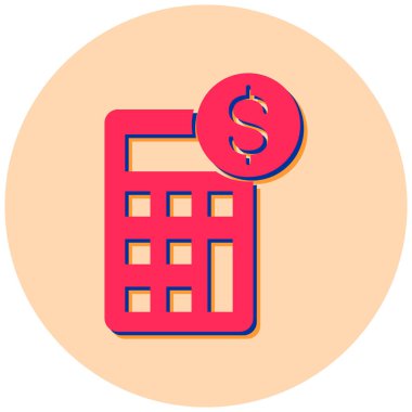 hesap makinesi düz vektör simgesi