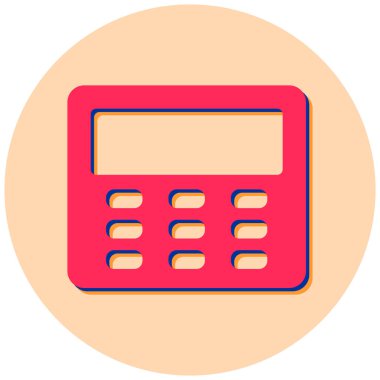 Hesap makinesi. Web simgesi basit illüstrasyon