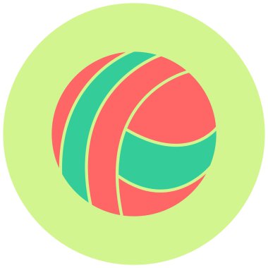 Plaj topu simgesi, vektör illüstrasyon