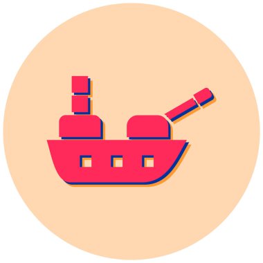 Gemi. Web simgesi basit illüstrasyon