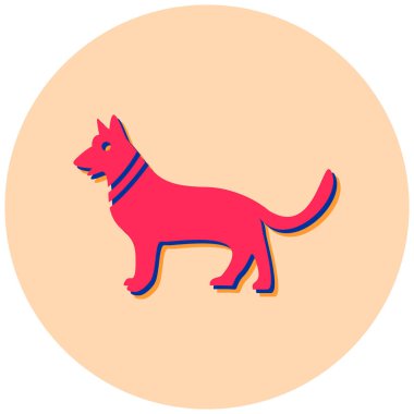 Köpek. Web simgesi basit illüstrasyon