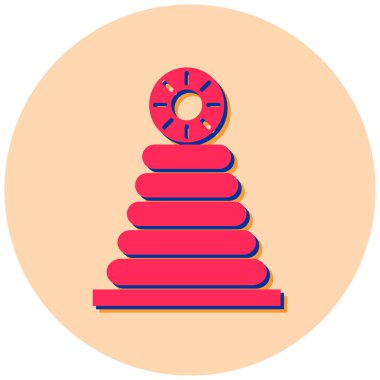 Piramit. Web simgesi basit tasarım