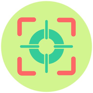 Odaklan. Web simgesi basit illüstrasyon