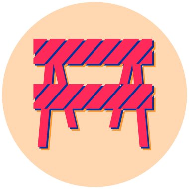 Bir bariyer simgesinin vektör illüstrasyonu