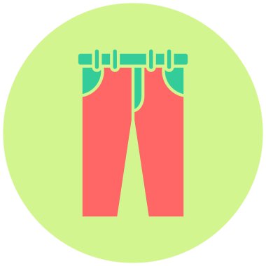 Pantolon. Web simgesi basit illüstrasyon
