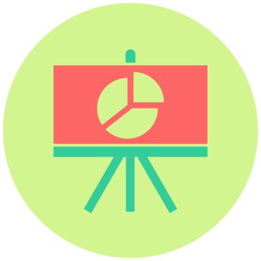 Grafik sunumu. Web simgesi basit tasarım