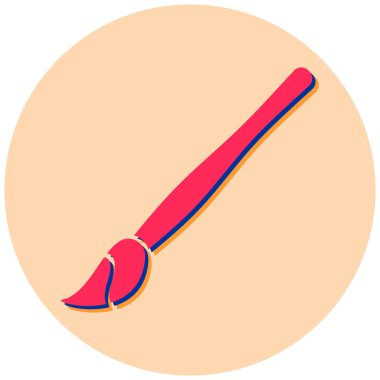 Boya fırçası. Basit resimleme