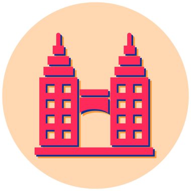 Bina. Web simgesi basit illüstrasyon