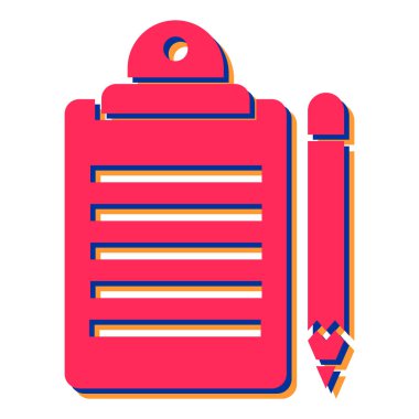 Pano denetim listesi ve kalem vektör çizim grafik tasarım ile