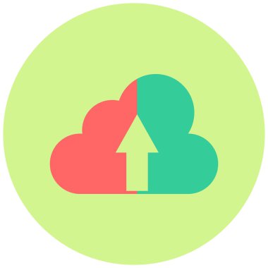 Bulut. Web simgesi basit illüstrasyon